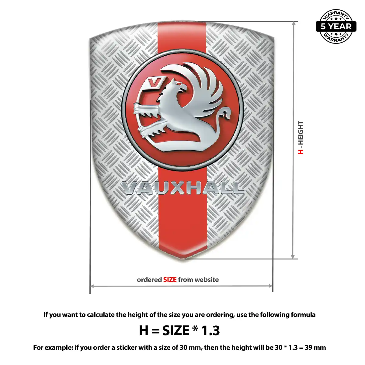 Vauxhall Domed Badge Outer Style