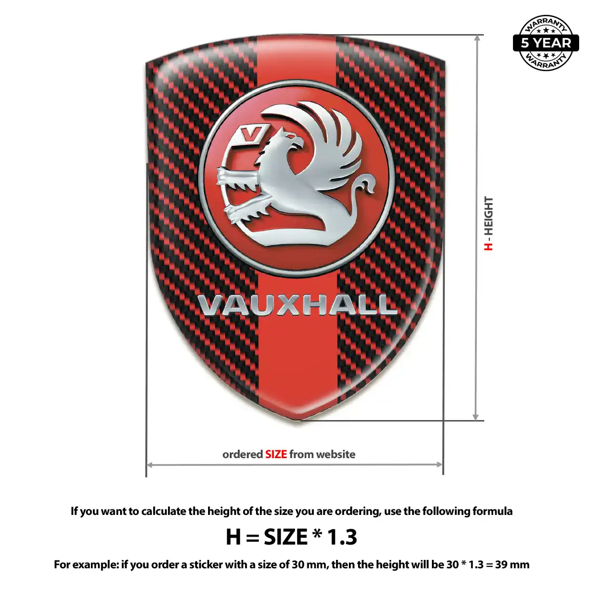 Vauxhall Domed Badge Prestige Line