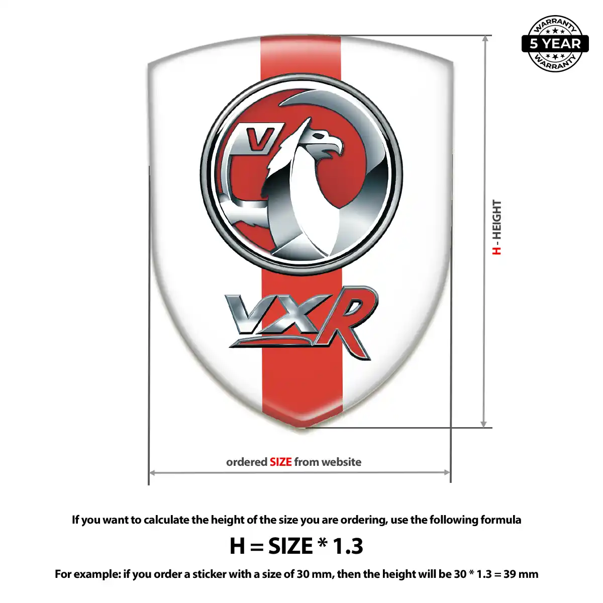 Vauxhall Domed Badge Prime Quality
