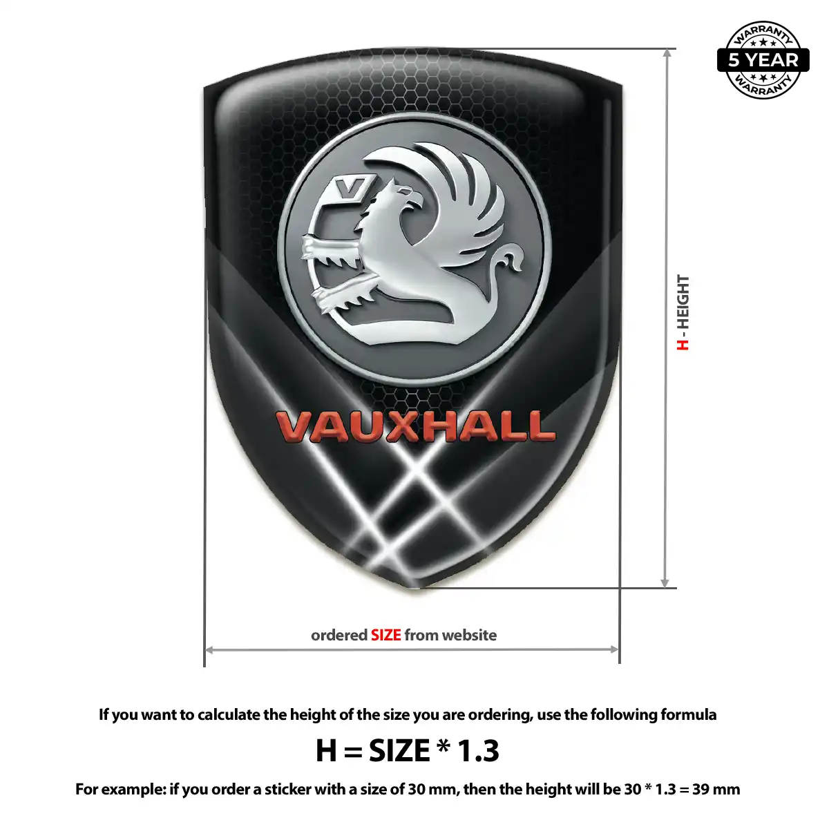 Vauxhall Domed Badge Refined Design