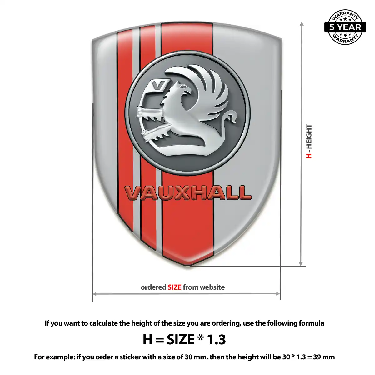 Vauxhall Domed Badge Resin Elite