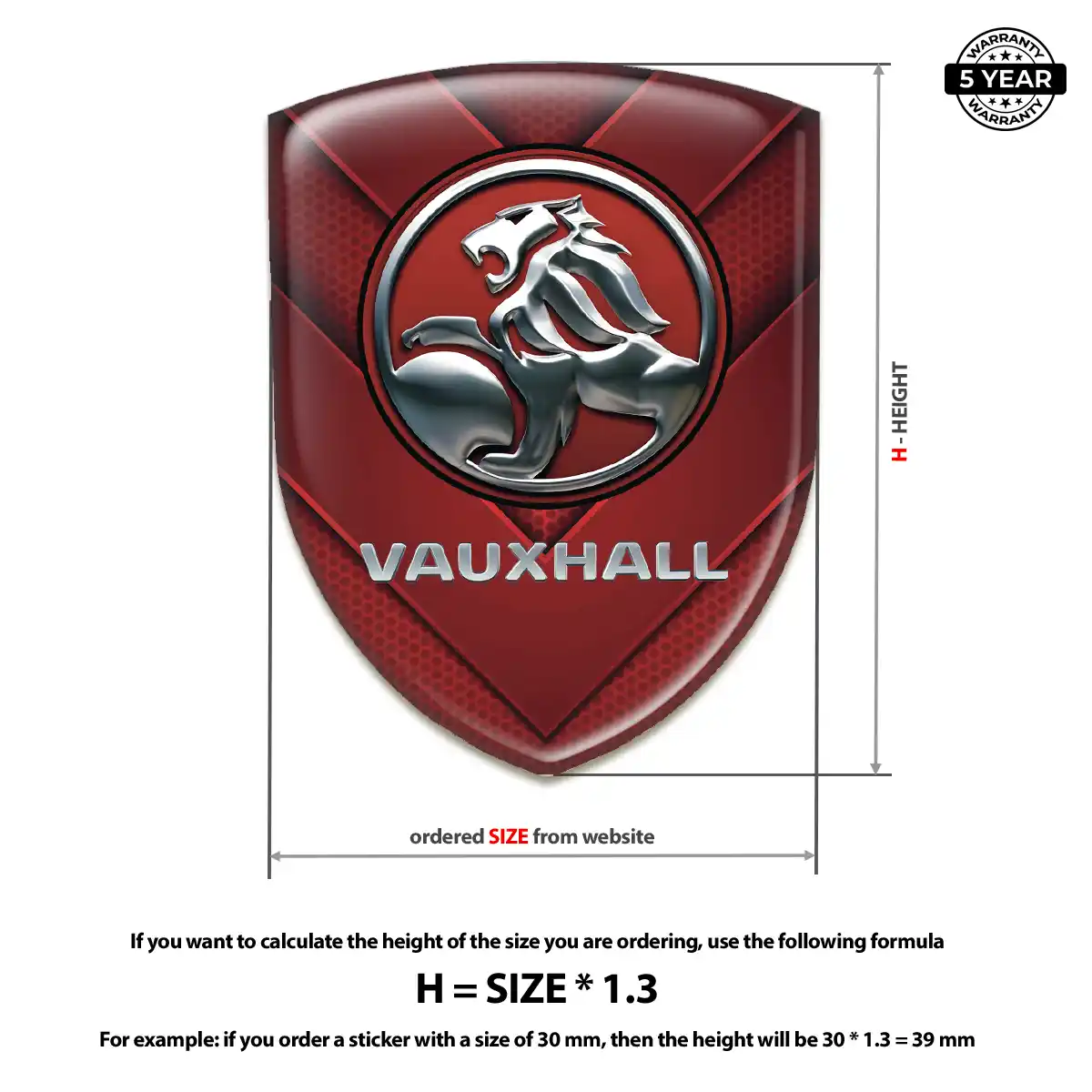 Vauxhall Domed Badge Signature Grade