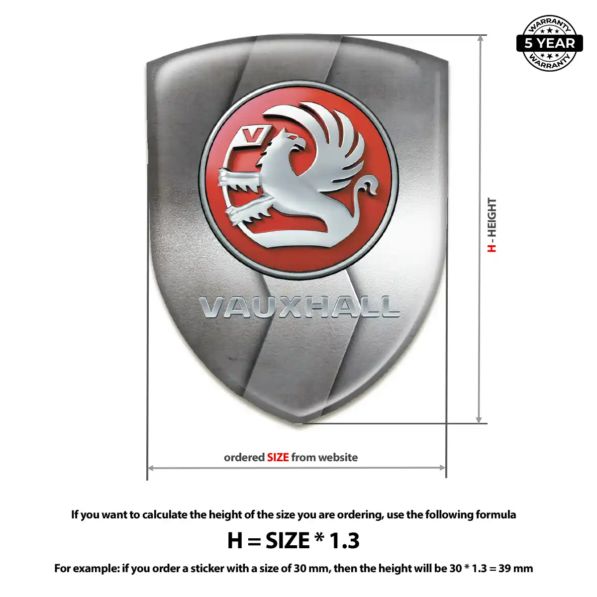 Vauxhall Domed Car Sticker Noble Edition
