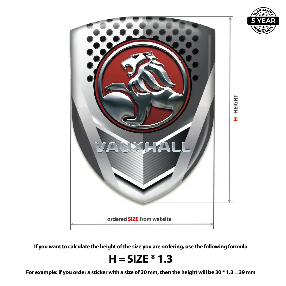 Vauxhall Domed Decal Cabin Style