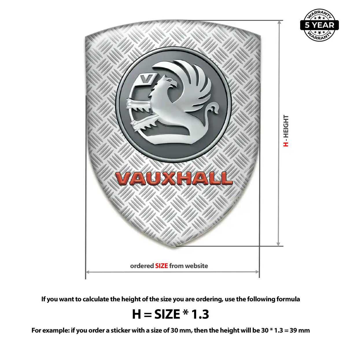 Vauxhall Domed Decal Elite Edition