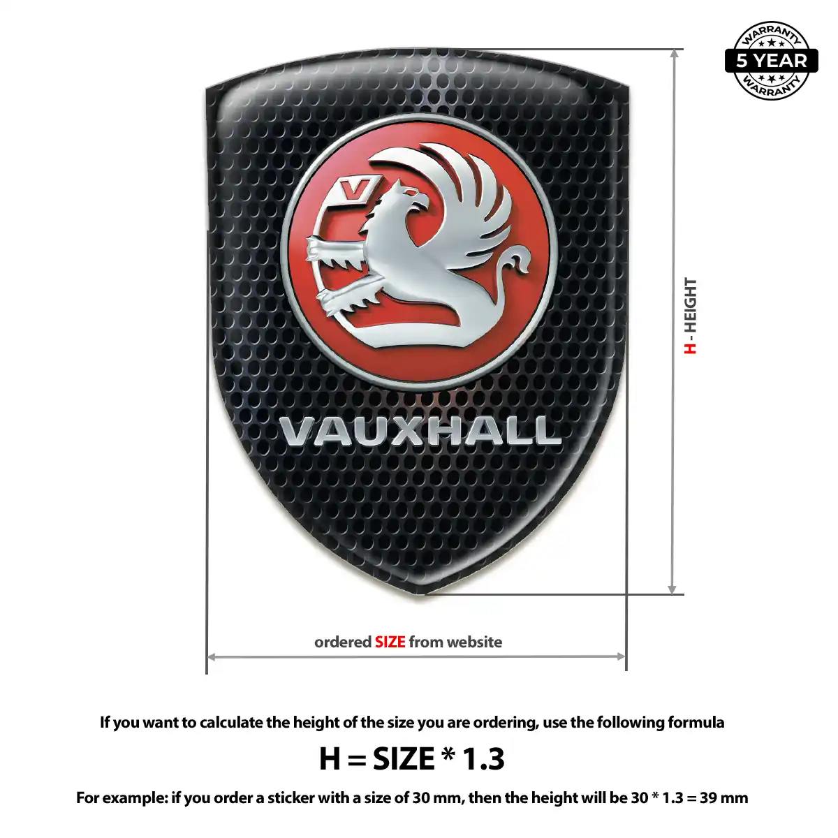 Vauxhall Domed Decal Exclusive Series
