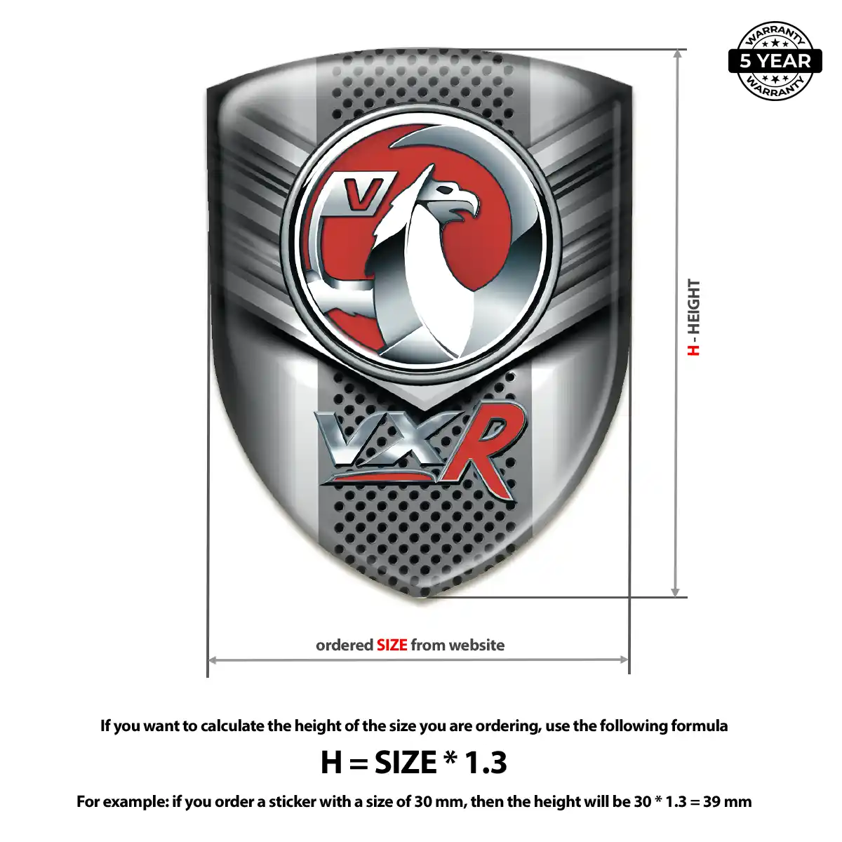 Vauxhall Domed Decal Exterior Luxe