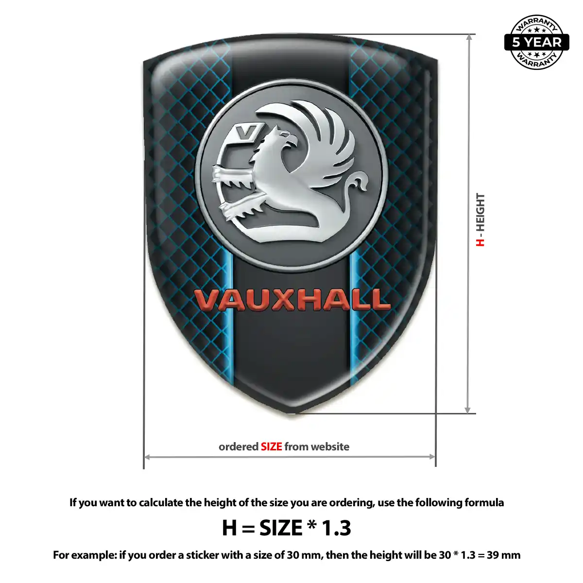 Vauxhall Domed Decal Interior Elegance