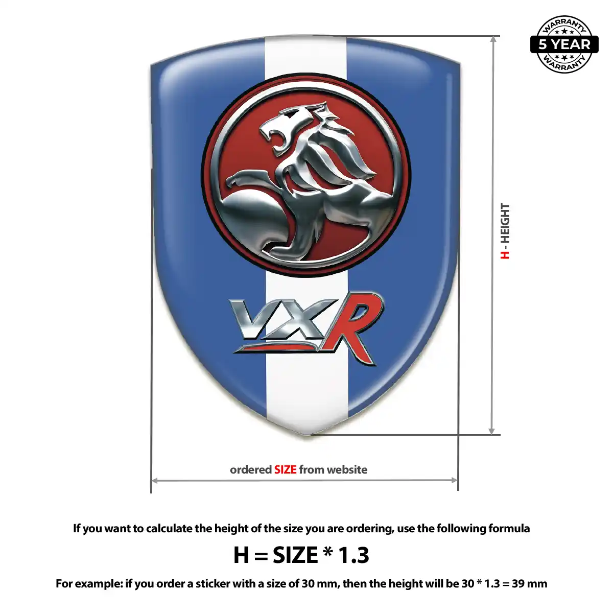 Vauxhall Domed Decal Resin Elite