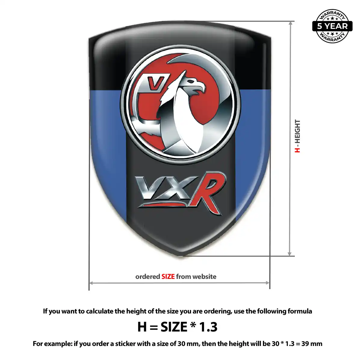 Vauxhall Domed Decal Signature Grade