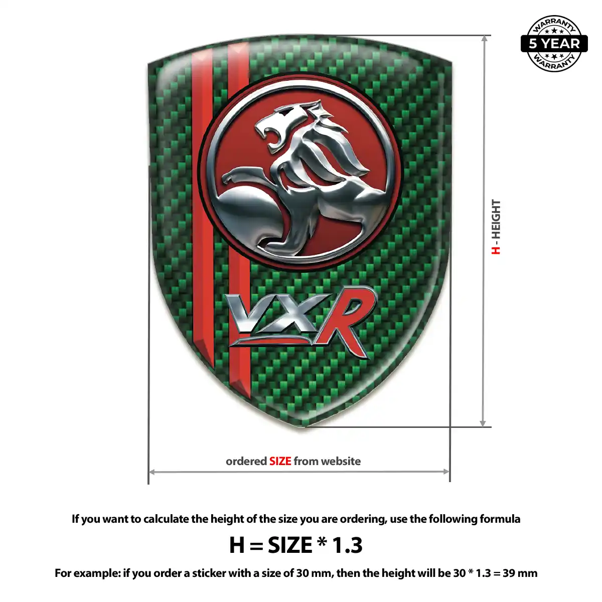 Vauxhall Domed Decal Sleek Style
