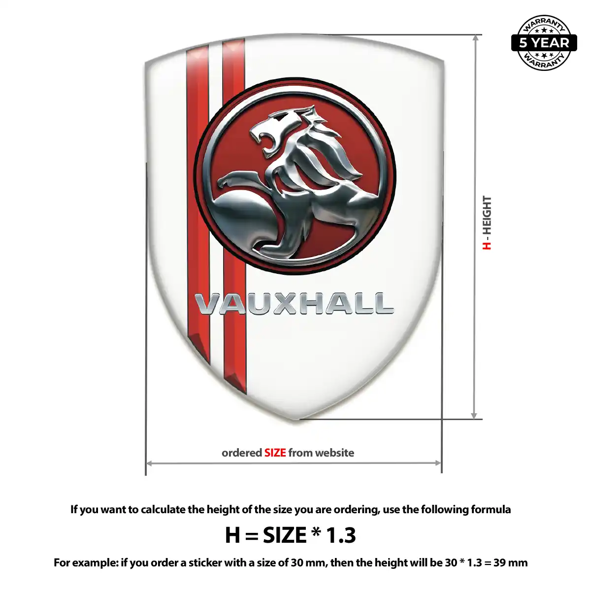 Vauxhall Domed Decal Superior Craft