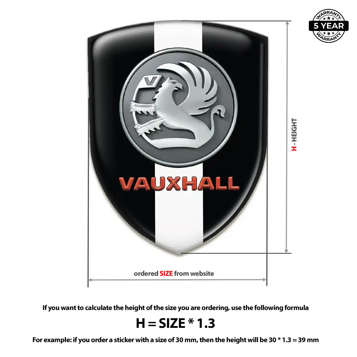 Vauxhall Domed Emblem Elite Edition