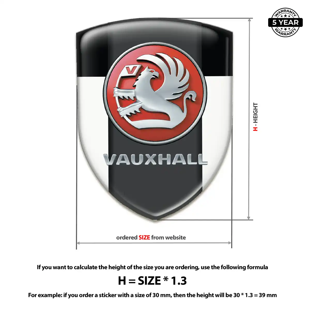 Vauxhall Domed Emblem Exclusive Series