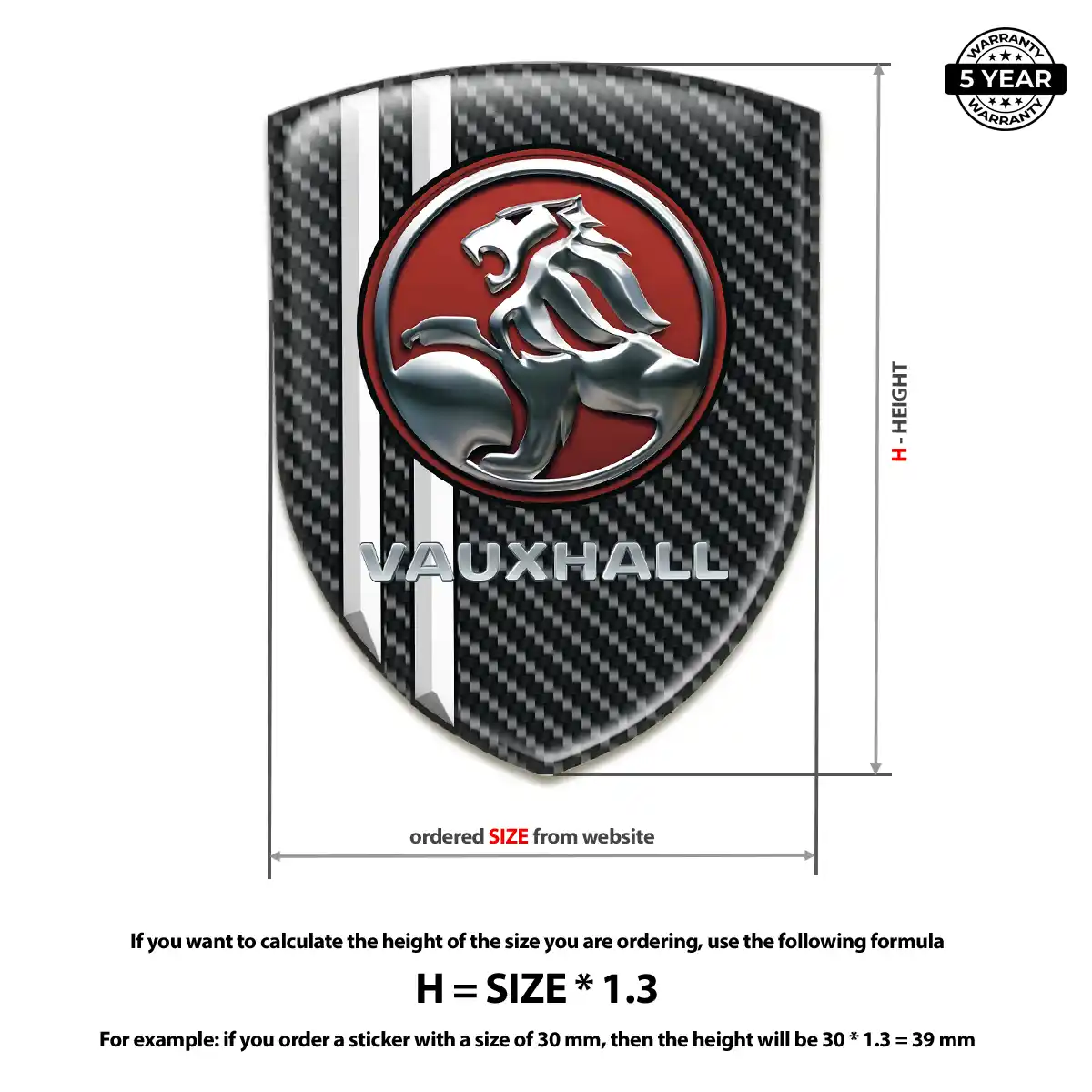 Vauxhall Domed Emblem Interior Luxe