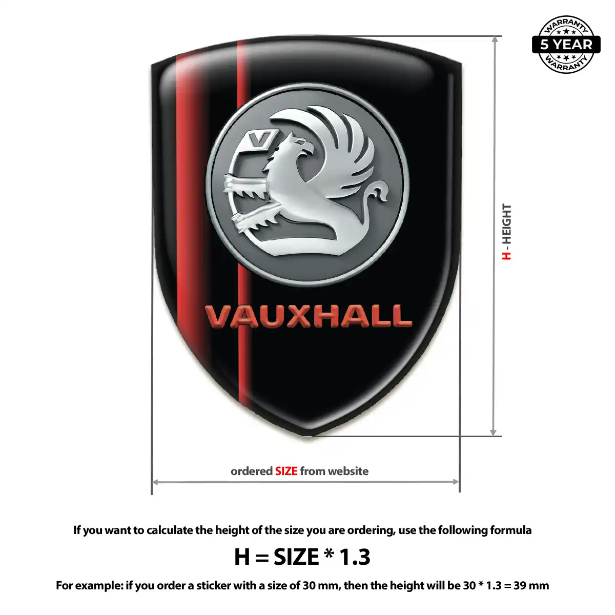 Vauxhall Domed Emblem Outer Style
