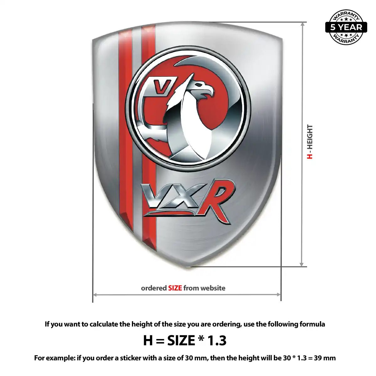 Vauxhall Domed Emblem Premium Dome