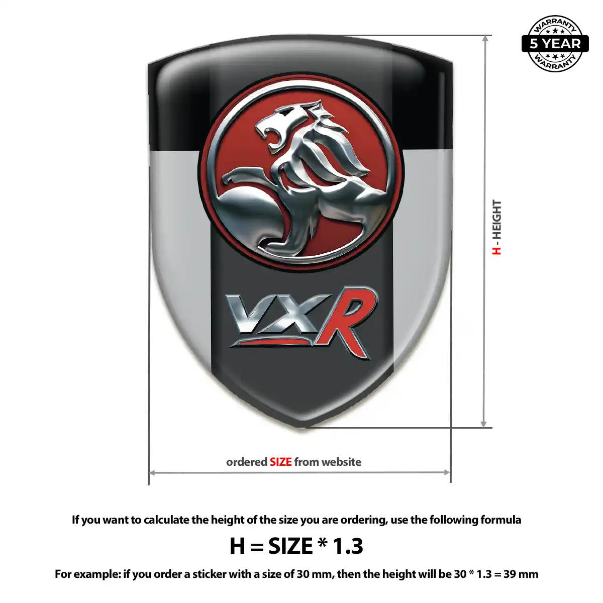 Vauxhall Domed Emblem Prestige Line