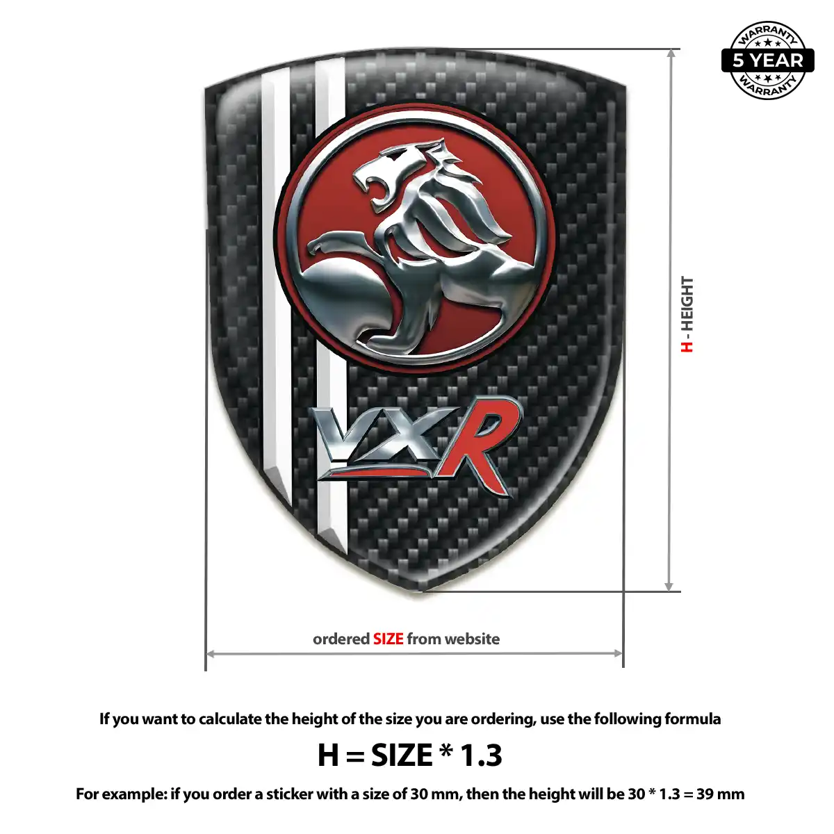 Vauxhall Domed Emblem Resin Elite