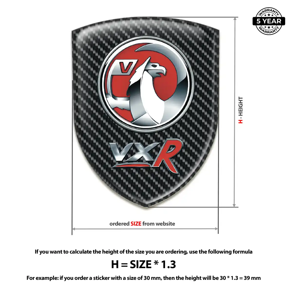 Vauxhall Domed Logo Decal Elite Edition