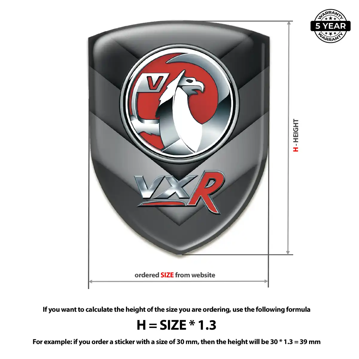 Vauxhall Domed Logo Decal Prestige Line