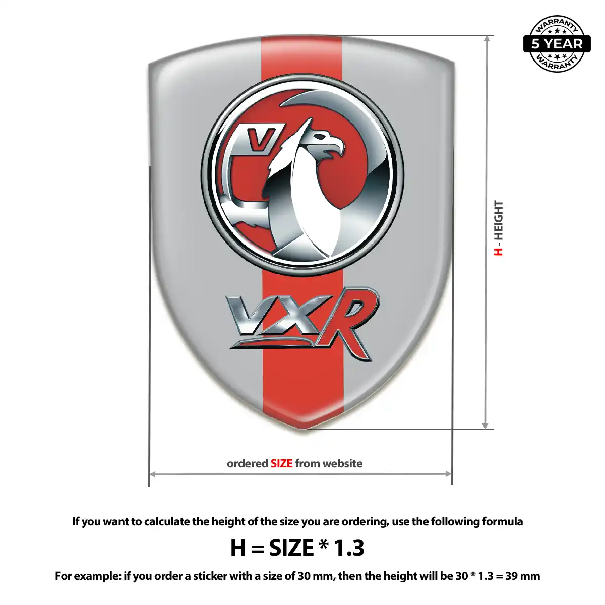 Vauxhall Domed Logo Decal Sleek Style