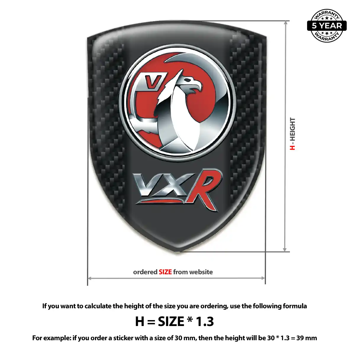 Vauxhall Domed Logo Sticker Elite Edition