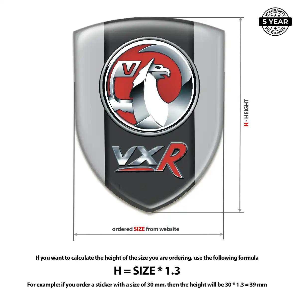 Vauxhall Domed Logo Sticker Exclusive Series