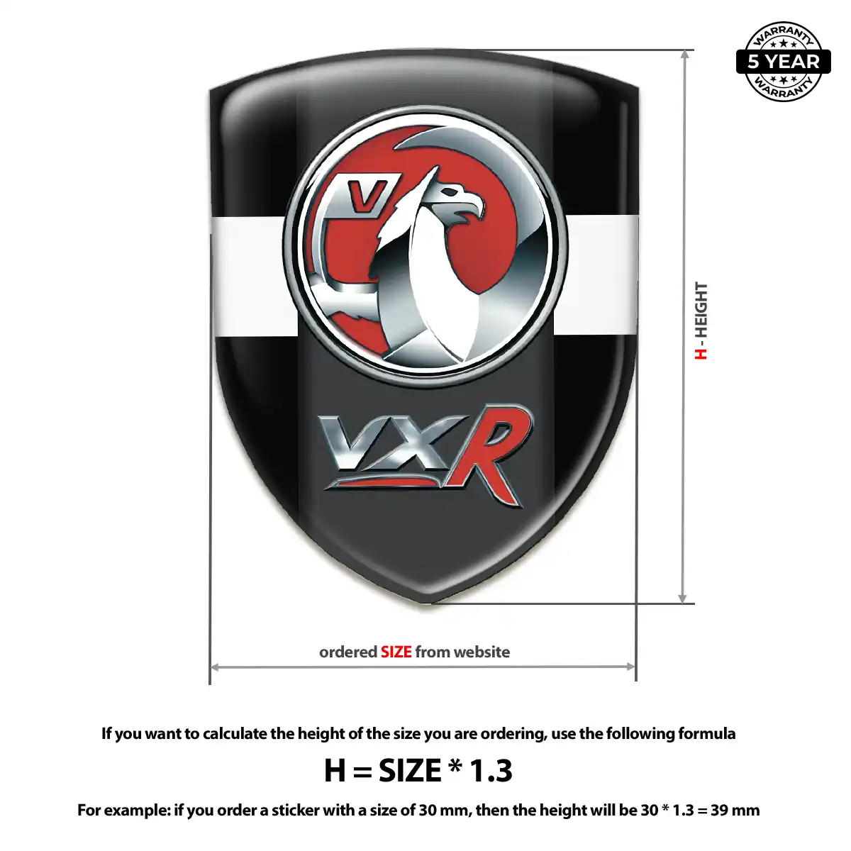 Vauxhall Domed Logo Sticker Opulent Line