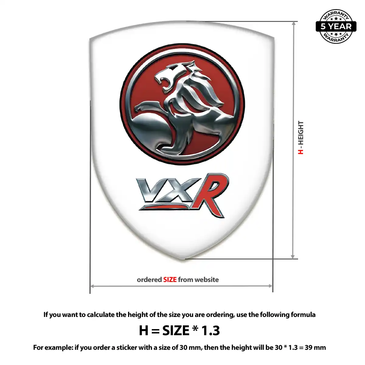 Vauxhall Domed Logo Sticker Signature Grade