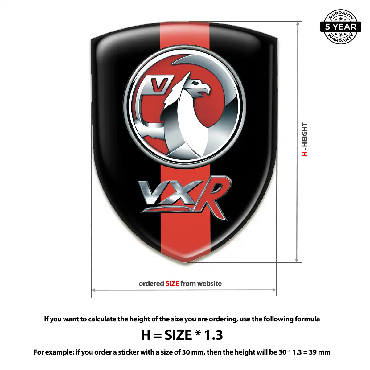 Vauxhall Domed Logo Sticker Sleek Style