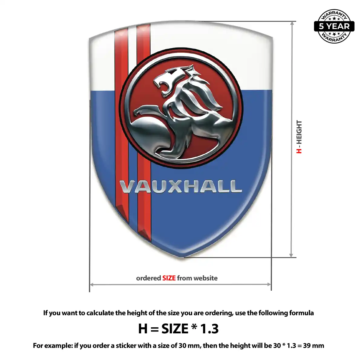 Vauxhall Emblem Badge Logo Opulent Line