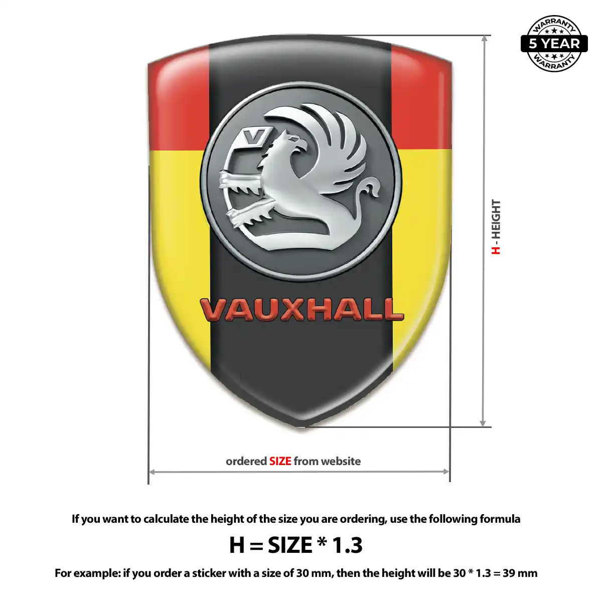 Vauxhall Emblem Badge Logo Outer Style