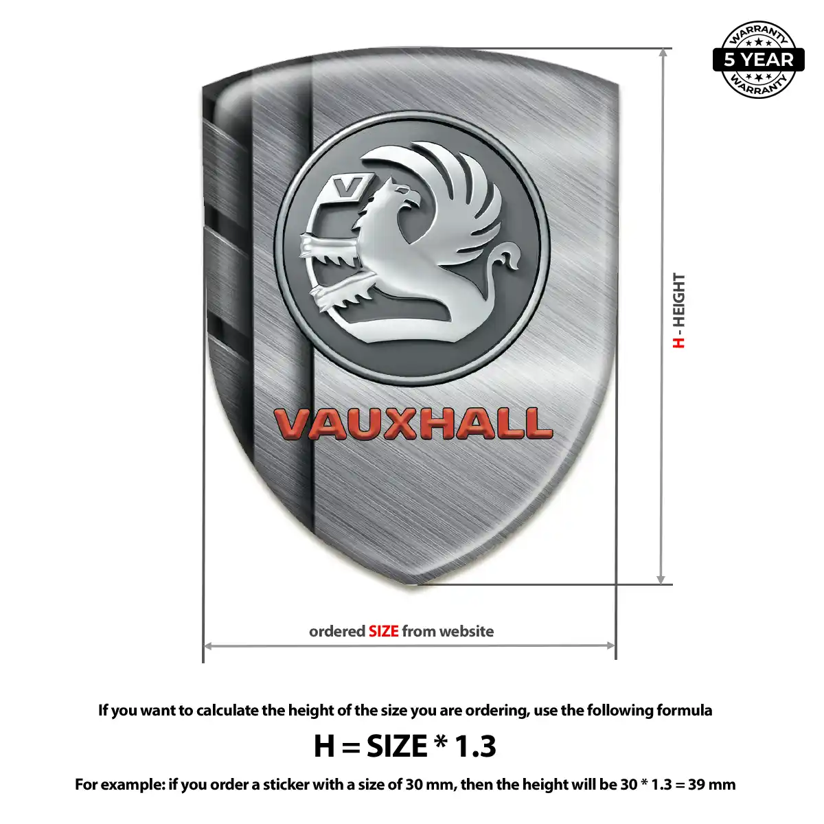 Vauxhall Emblem Badge Logo Superior Craft