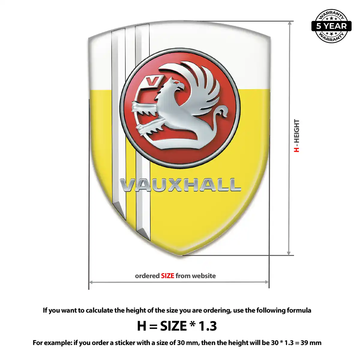 Vauxhall Emblem Badge Opulent Line