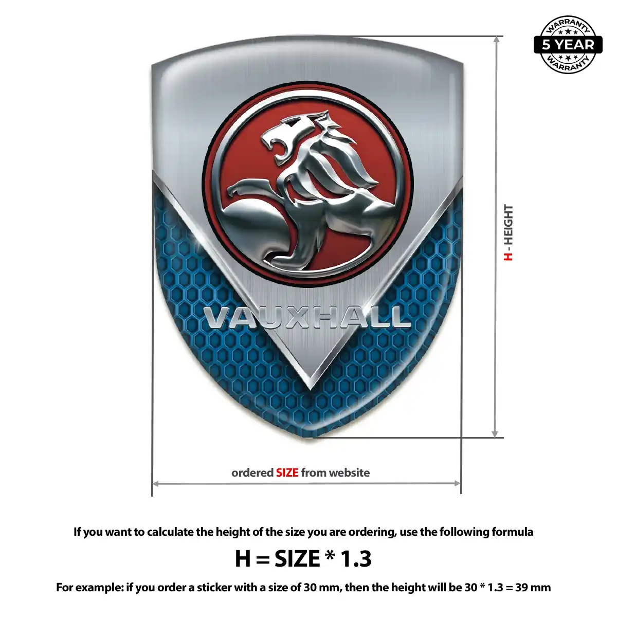 Vauxhall Emblem Badge Prestige Line