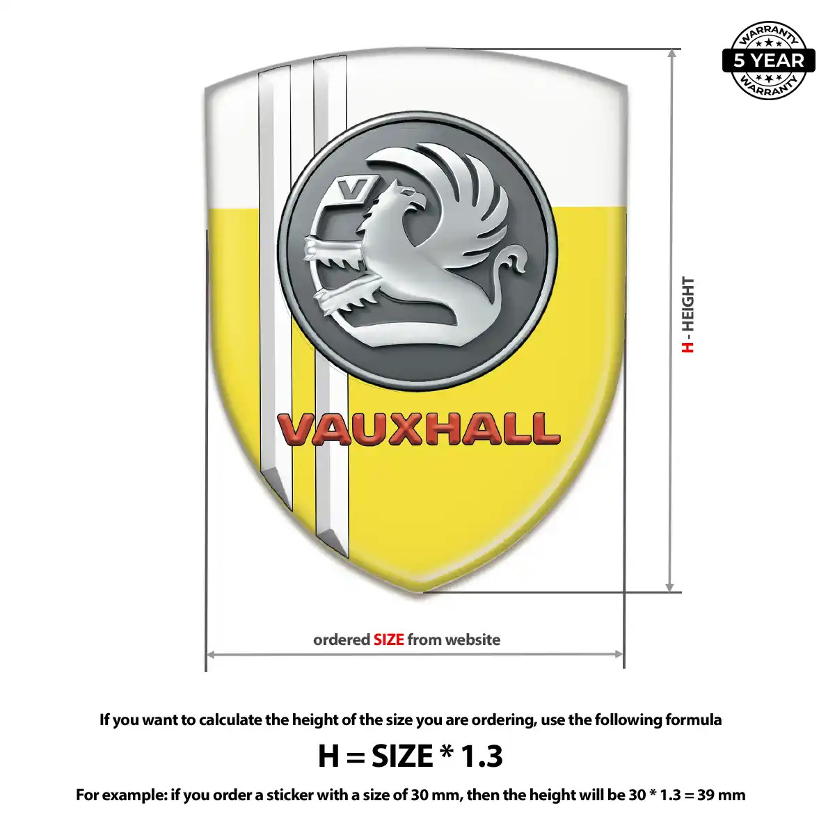 Vauxhall Emblem Badge Resin Luxe