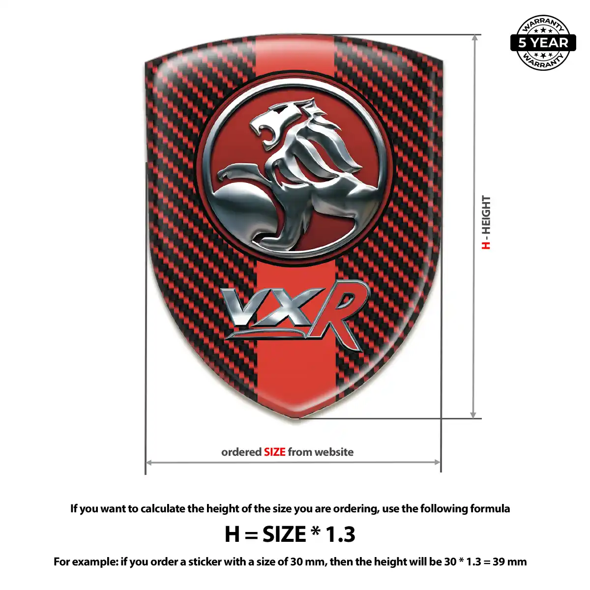 Vauxhall Emblem Domed Badge Deluxe Edition