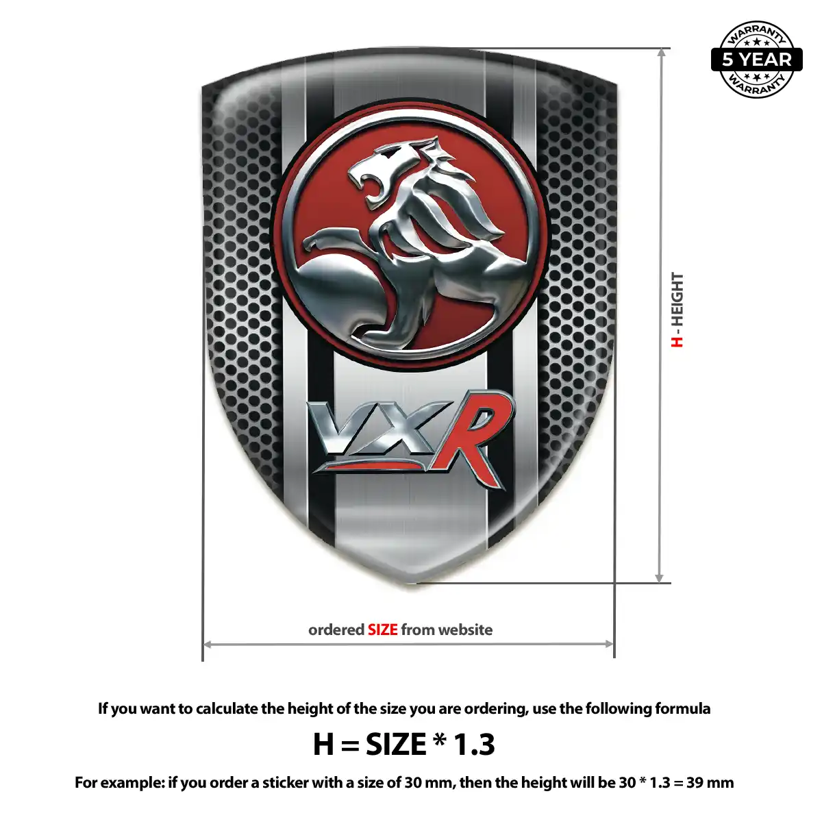 Vauxhall Emblem Domed Badge Elite Edition