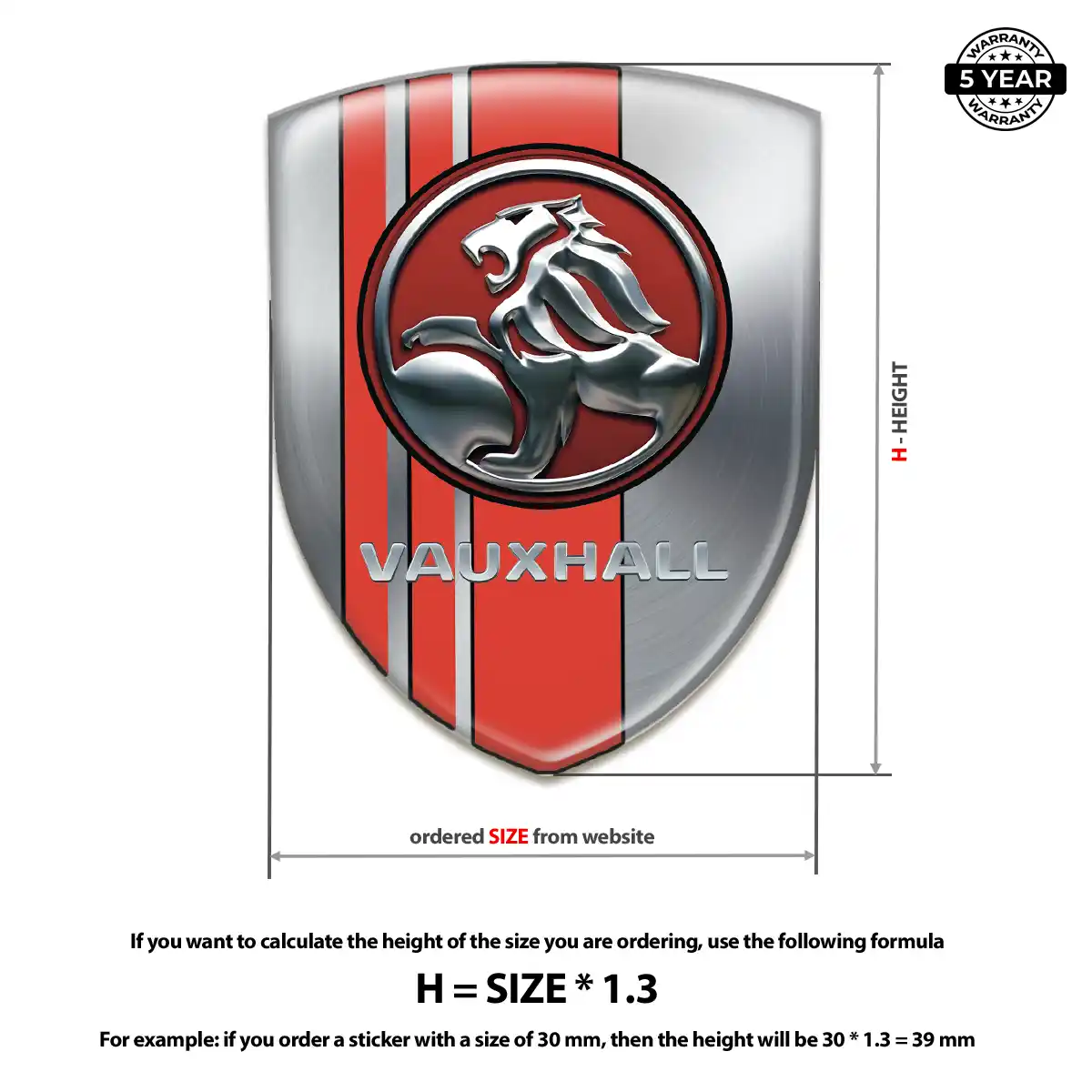 Vauxhall Emblem Domed Badge Interior Elegance