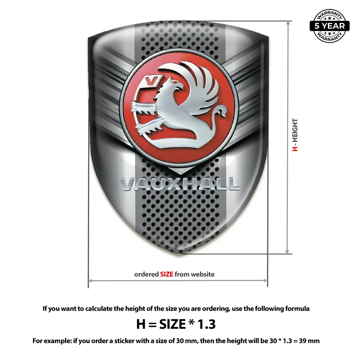Vauxhall Emblem Domed Badge Interior Luxe