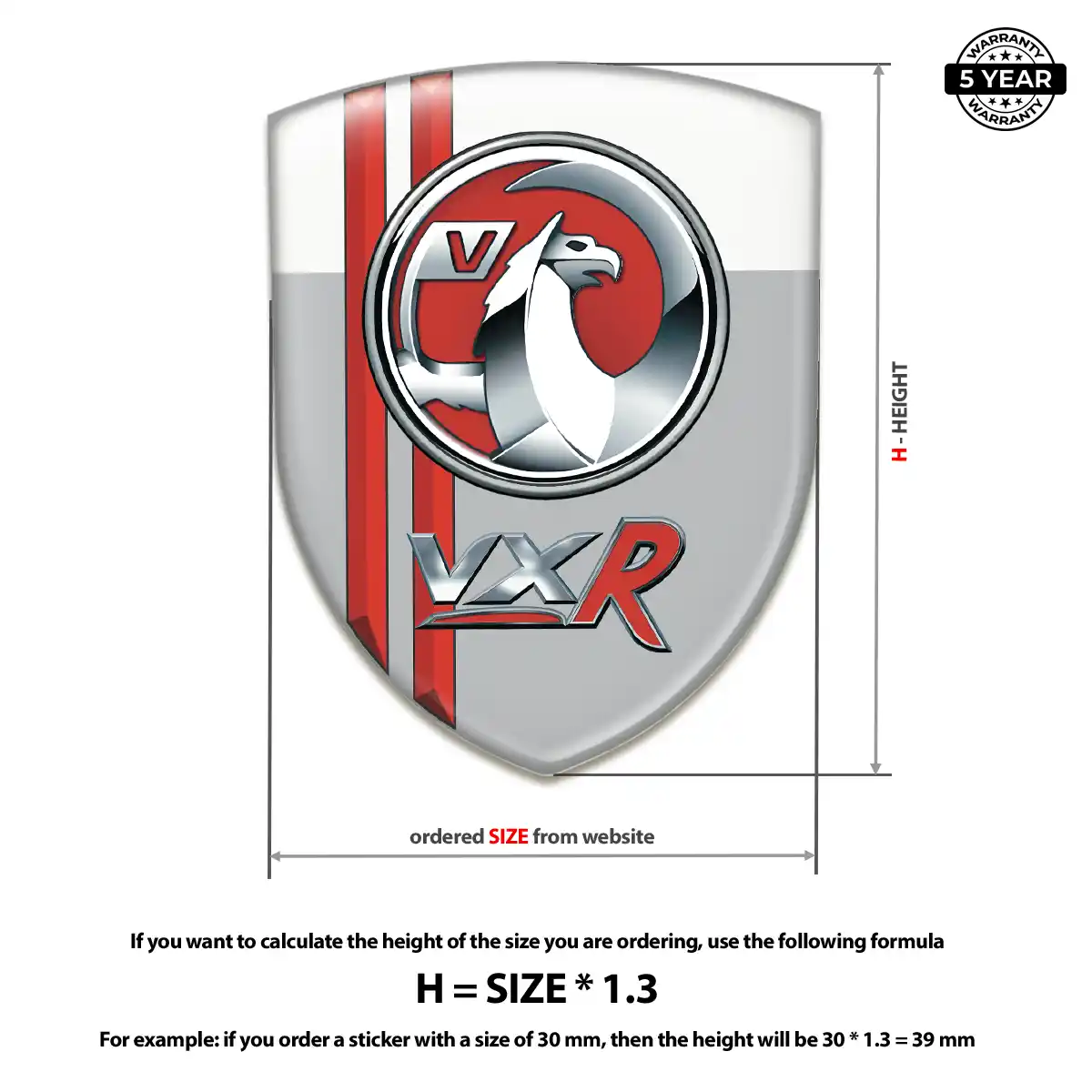 Vauxhall Emblem Domed Badge Opulent Line