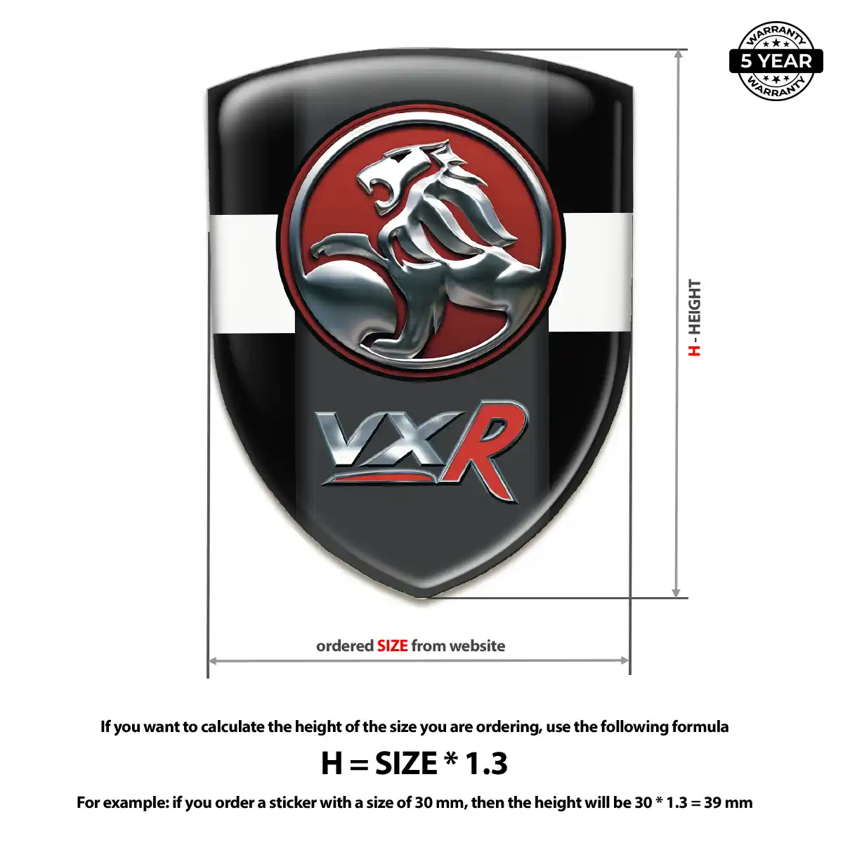 Vauxhall Emblem Domed Badge Outer Style