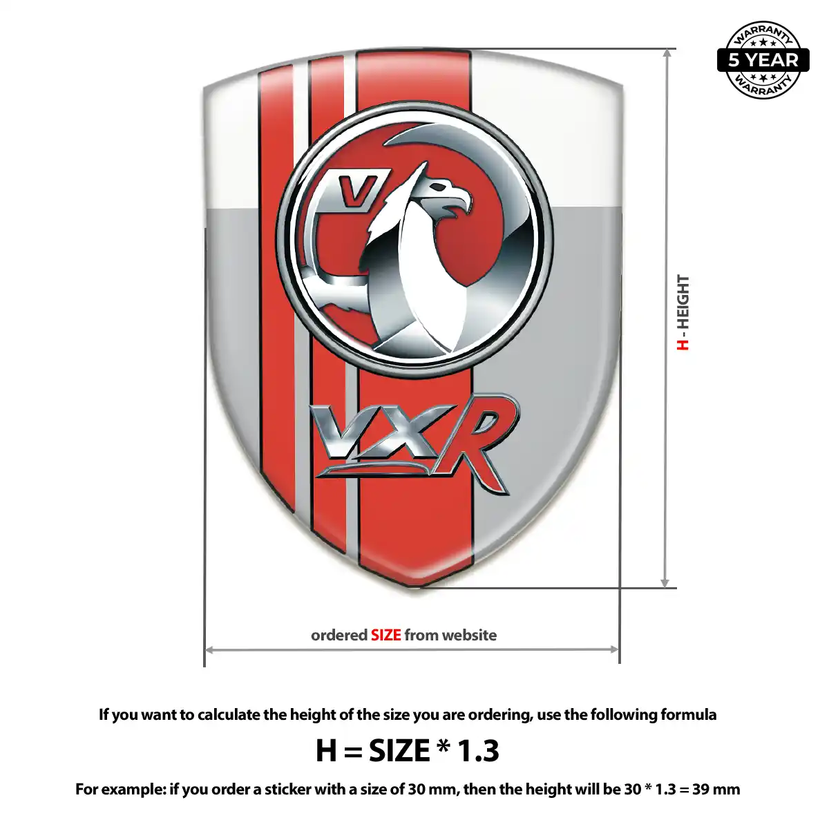 Vauxhall Emblem Domed Badge Premium Dome