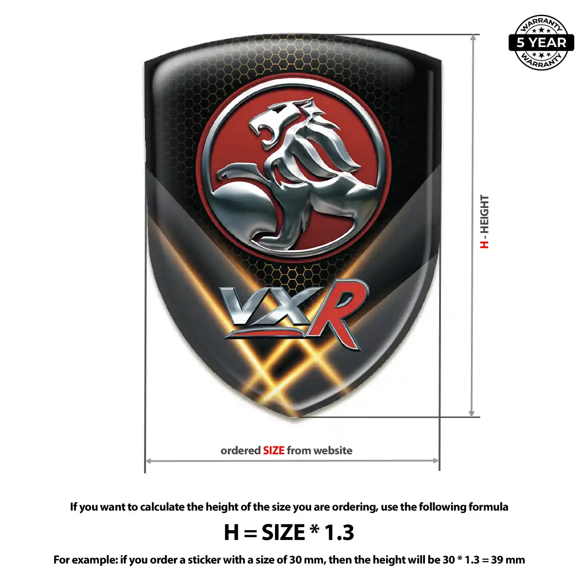 Vauxhall Emblem Domed Badge Prime Quality