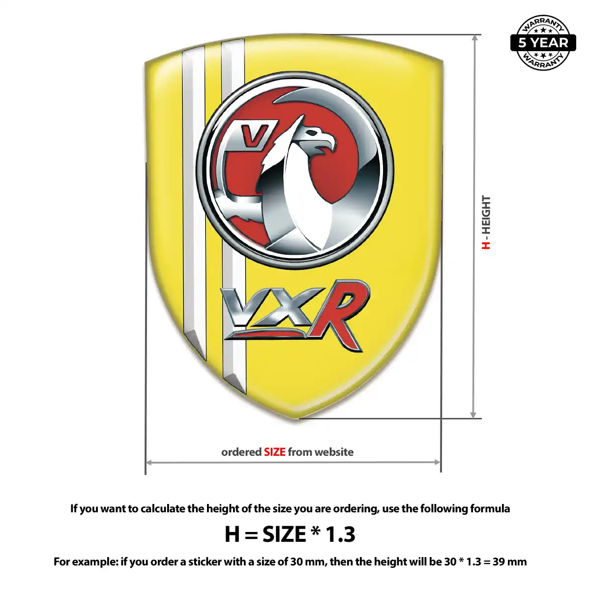 Vauxhall Emblem Domed Badge Refined Design