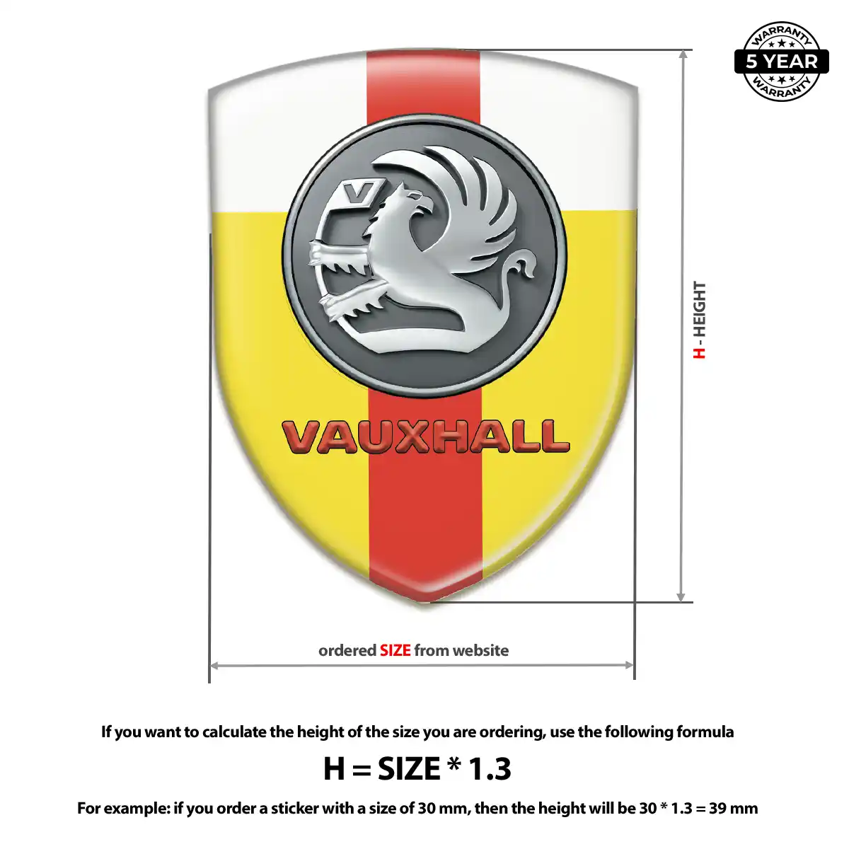 Vauxhall Emblem Logo Badge Deluxe Edition