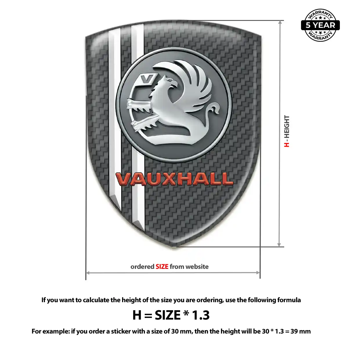 Vauxhall Emblem Logo Badge Elite Finish
