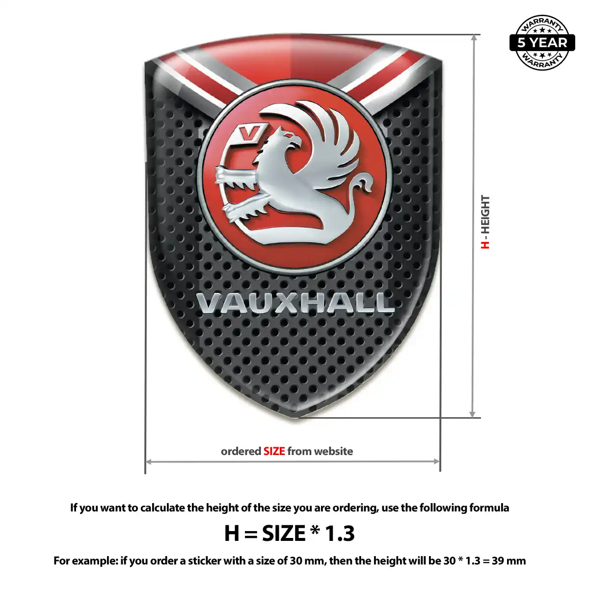 Vauxhall Emblem Logo Badge Exterior Luxe