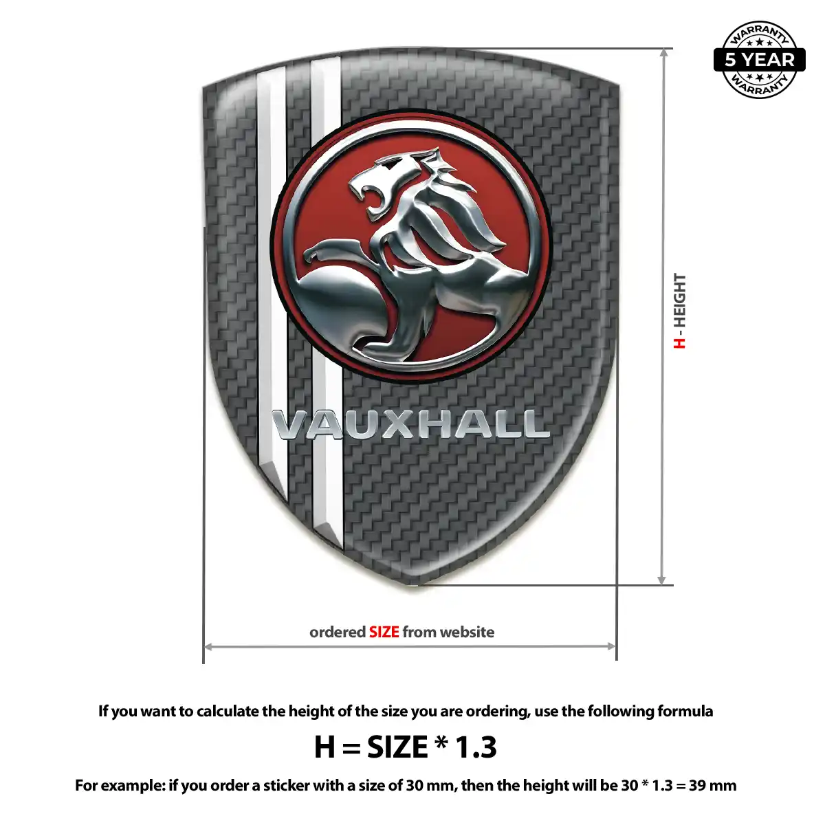Vauxhall Emblem Logo Badge Interior Luxe